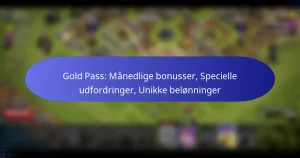 Read more about the article Gold Pass: Månedlige bonusser, Specielle udfordringer, Unikke belønninger